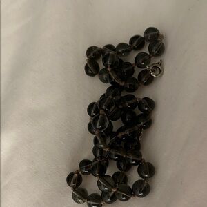 Black glass muranobeded Necklace